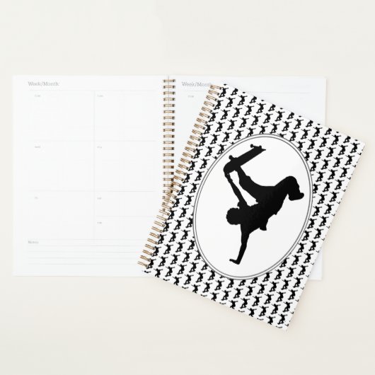 Skateboarder Skateboarden Silhouet Planner (Display)