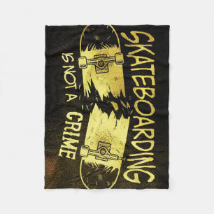 Skateboarder skateboarder is geen misdaad fleece deken