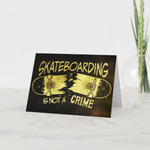 Skateboarder Skaten Is Geen Misdaad Kaart
