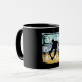 Skateboarder - T-shirt voor  retrocessie Mok (Voorkant links)