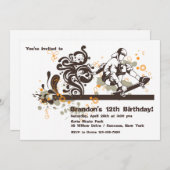 Skateboarder Uitnodiging (Voorkant / Achterkant)