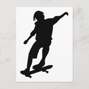 SKATEBOARDER VECTOR GRAPHIC DUDE ICON LOGO SPORTS  BRIEFKAART