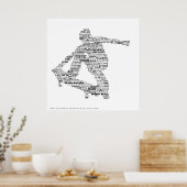 Skateboarder word collage poster (Keuken)