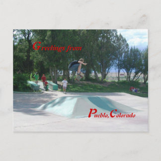 Skateboarders City Park Pueblo, Colorado Briefkaar Briefkaart