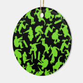 Skateboarders Collage Keramisch Ornament (Links)
