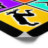 Skateboarders Pop Art Poster (Hoek)