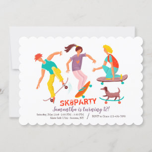 Skateboarders uitnodiging