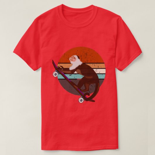 Skateboarding aap grappige gift 1 t-shirt (Design voorkant)