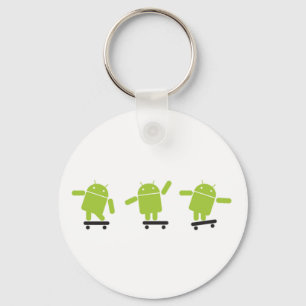 Skateboarding Android Sleutelhanger