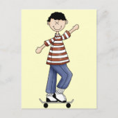 Skateboarding Boy Briefkaart (Voorkant)