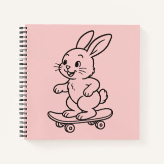 Skateboarding Bunny Notitieboek