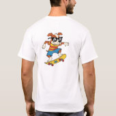 Skateboarding Dog T-Shirt - Retro 90s Cartoon (Dos)