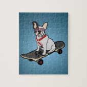 Skateboarding French Bulldog Dog Puzzle Legpuzzel (Verticaal)