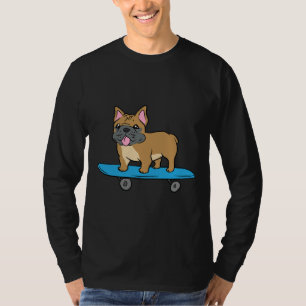 Skateboarding French Bulldog Kinder Skater Bulldog T-shirt