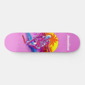 Skateboarding Girl Skateboard (Horizontaal)