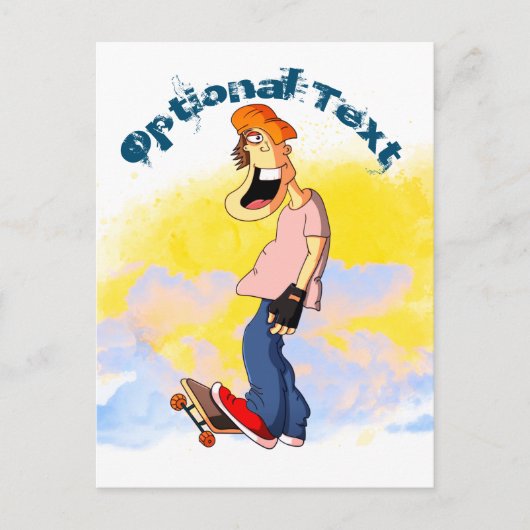 Skateboarding Guy Briefkaart (Voorkant)