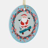 Skateboarding Holiday Gifts Ceramic Ornament (Rechts)