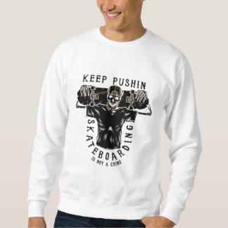 Skateboarding Is Not A Crime-Skeleton Skater Retro Trui