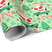 Skateboarding kerstcadeau inpakpapier (Rol Hoek)