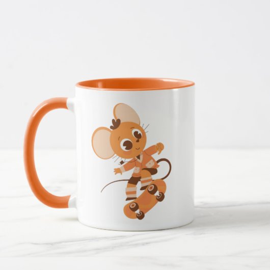 Skateboarding Mouse Combo Mug - Bold & Playful (Gauche)
