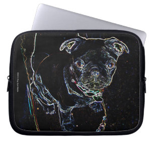 Skateboarding Pug-Hoesje voor laptop Laptop Sleeve