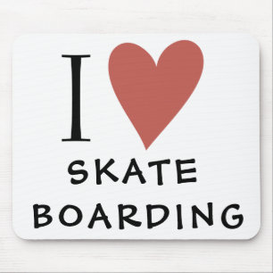 Skateboarding Red Heart Muismat