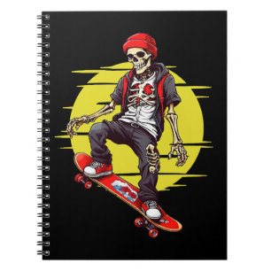 Skateboarding Skeleton Notitieboek