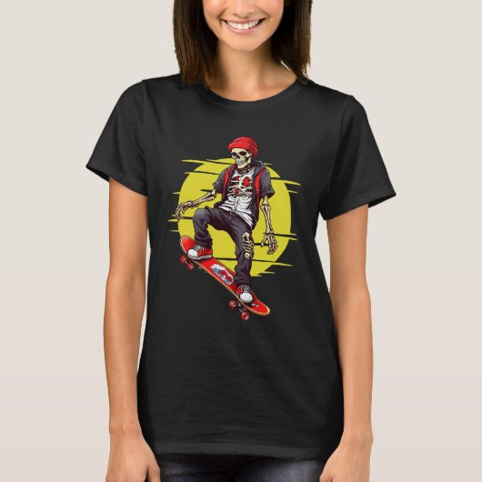 Skateboarding Skeleton T-shirt (Voorkant)