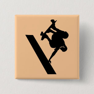 skateboardknop vierkante button 5,1 cm