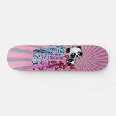 skateboardmeisje grappige teddybeer skateboard (Horizontaal)