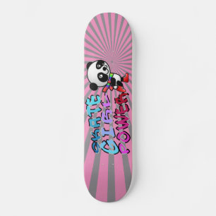 skateboardmeisje grappige teddybeer skateboard