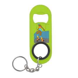 skateboardmeisje mini flessenopener
