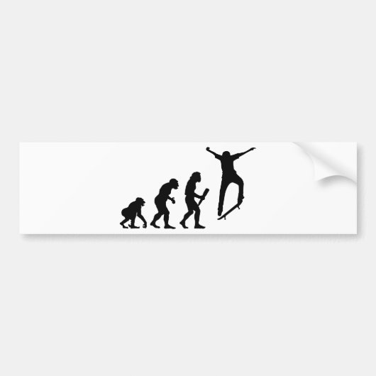 Skateboards bumpersticker (Voorkant)
