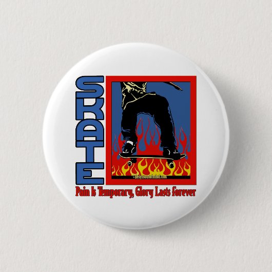 Skateboards ronde button 5,7 cm (Voorkant)