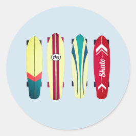 Skateboards Ronde Sticker