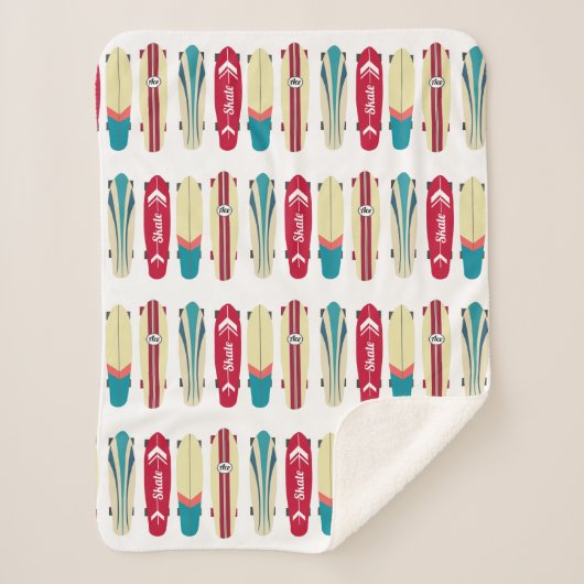 Skateboards Sherpa Deken (Voorkant)