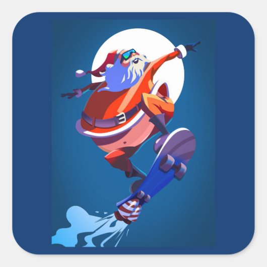 SKATEBOARDS STICKERS SANTA CLAUS (Devant)