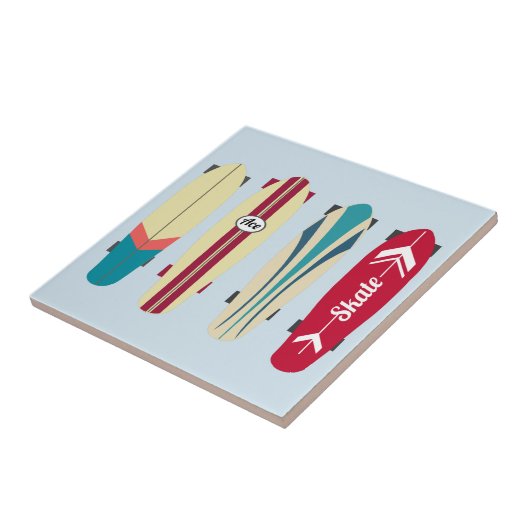 Skateboards Tegeltje (Zijkant)