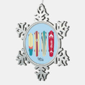  Skateboards Tin Sneeuwvlok Ornament (Rechts)