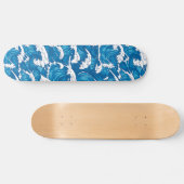 Skateboards vagen japonaises bleues (Horizontaal)