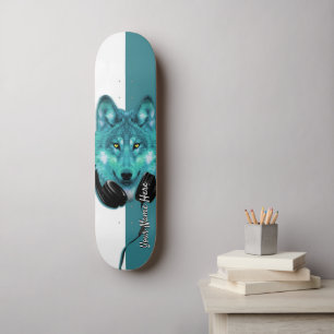 Skateboards+Wolf+Custom name+sjabloon+personalized Skateboard