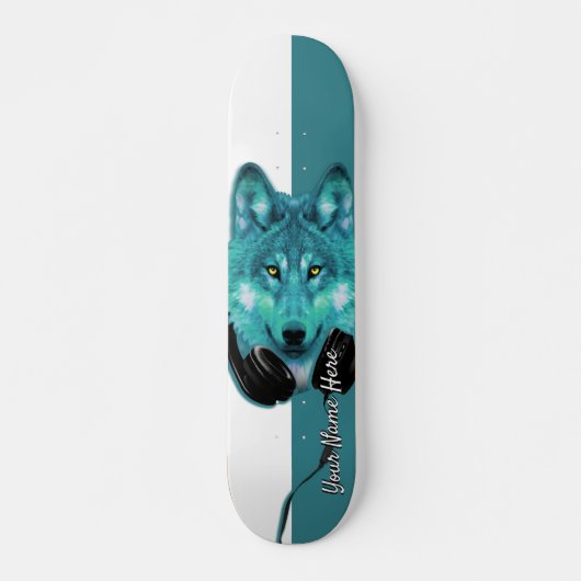 Skateboards+Wolf+Custom name+sjabloon+personalized Skateboard (Voorkant)