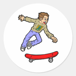 Skateboardskateboarder Ronde Sticker