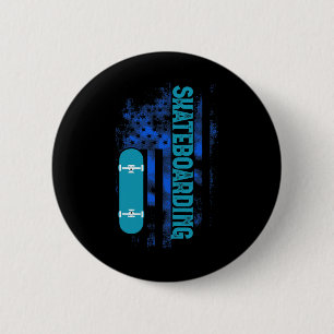 Skateliefhebber Skateboarder Skateboarden 1  Ronde Button 5,7 Cm
