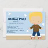 SkateParty | Blonde jongen Kaart (Voorkant)