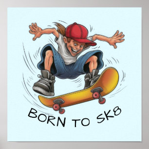 Skater Boy Skateboarden Poster