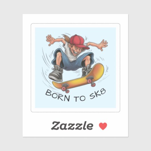 Skater Boy Skateboarden Sticker (Vel)