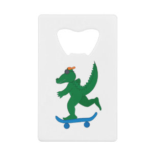 Skater Crocodile Kredietkaart Flessenopener