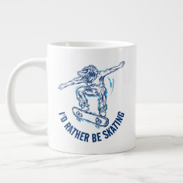Skater Doing Mid-Air, in plaats van schaatsen Extra Grote Beker