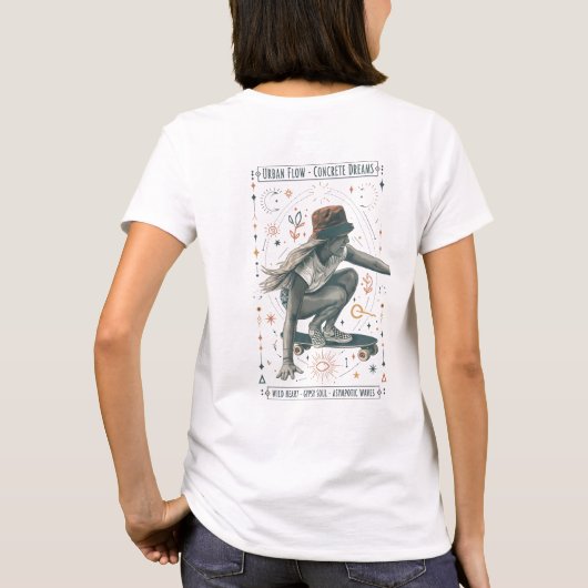 Skater Dreams Aesthetic Graphic T-Shirt (Dos)